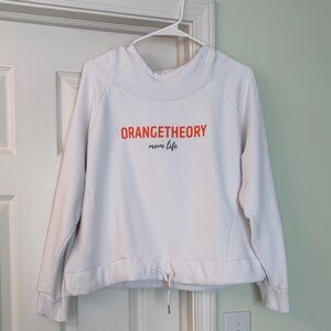 Orangetheory White Sweatshirt with Orange Text